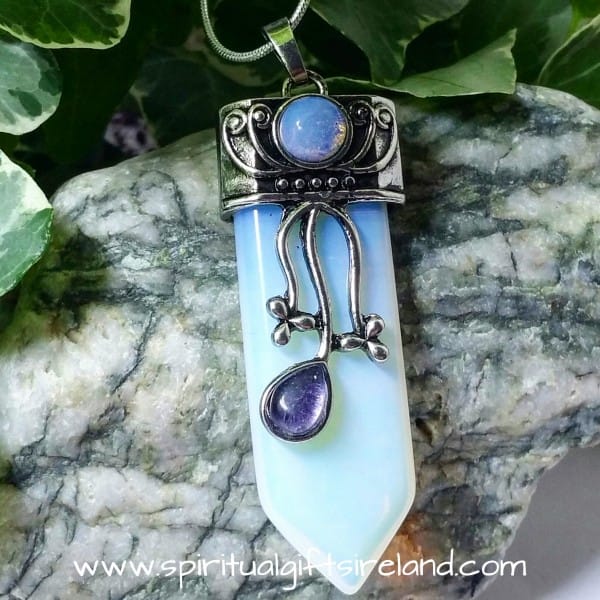 Opalite Divine Goddess Crystal Gemstone Necklace