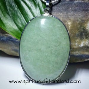Green Aventurine Mica Shimmer Handcrafted Pendant Necklace