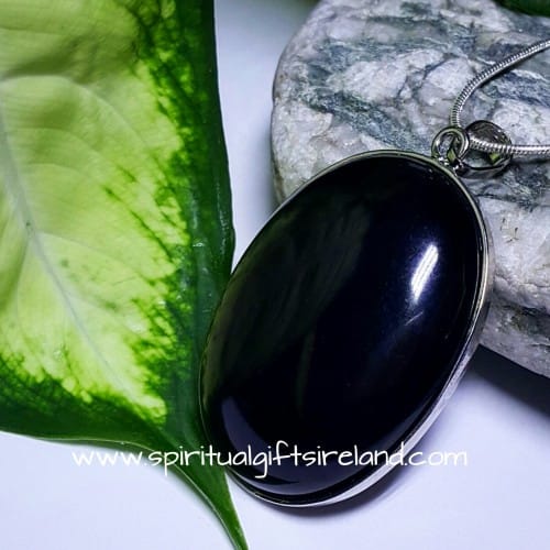 Black Obsidian Crystal Pendant
