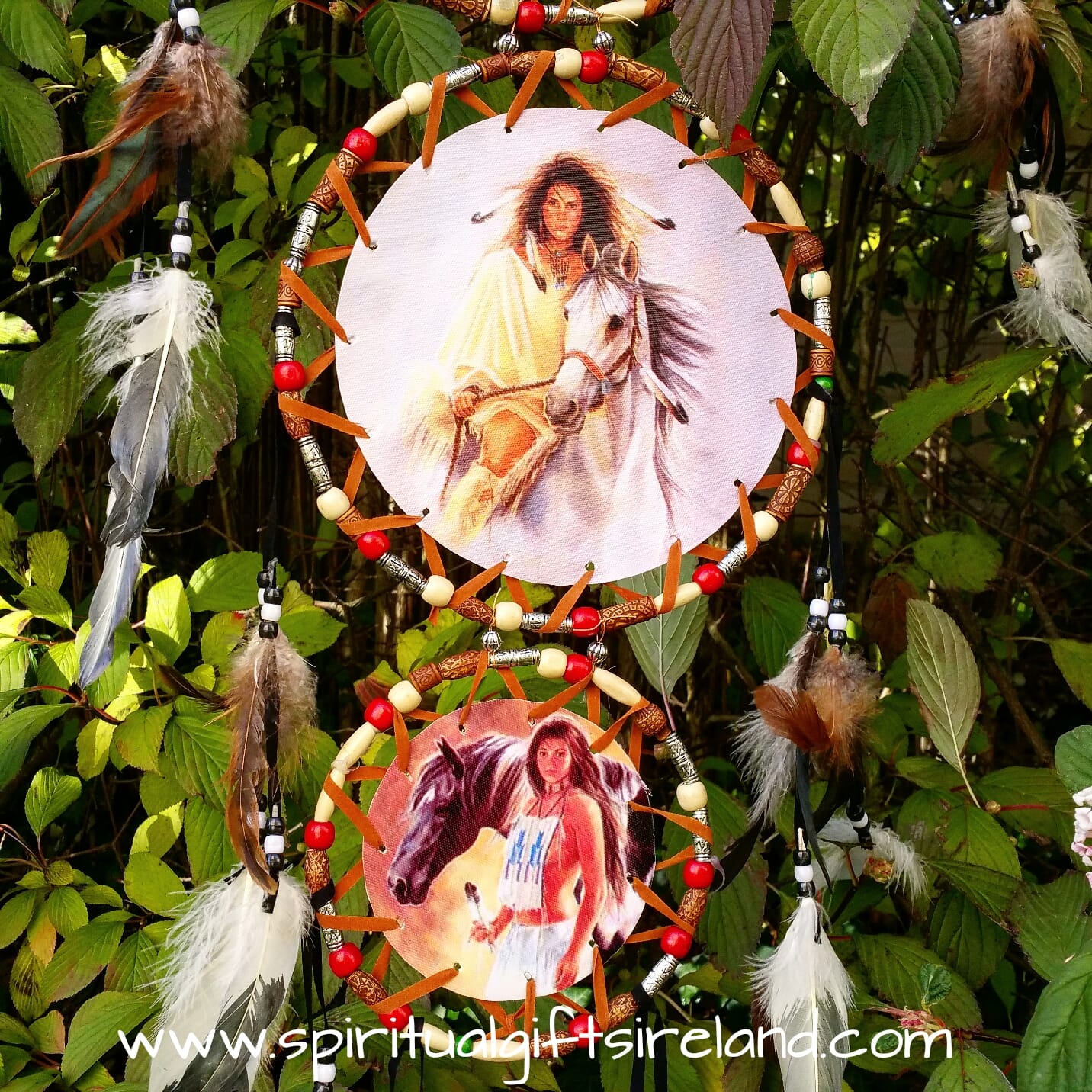 Native American Horse Dreamcatcher 3 Ring - Spiritual Gifts Ireland