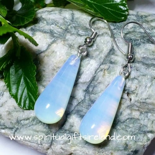 Opalite Gemstone Crystal Earrings