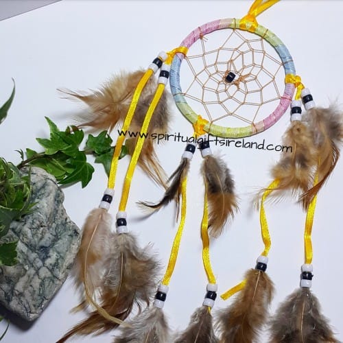 Dreamcatcher Pastel With Fluffy Feathers