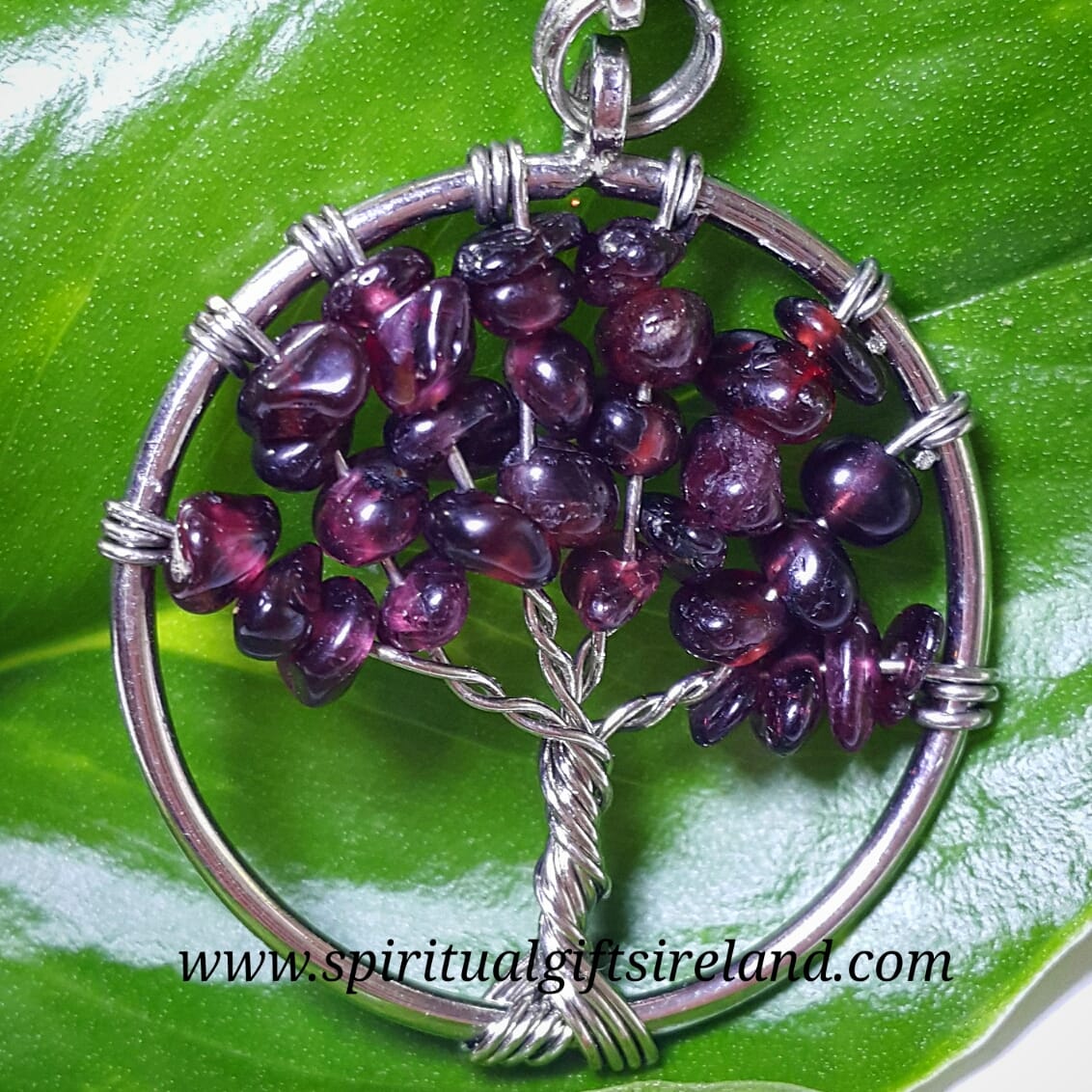 Garnet Necklace Tree Of Life