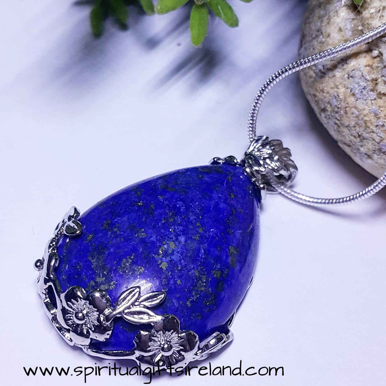 Gemstone Flower Mothers Day Floral Jewellery Floral Necklace Flower Necklace Gemstone Jewellery Sodalite Necklace Flower Jewellery,